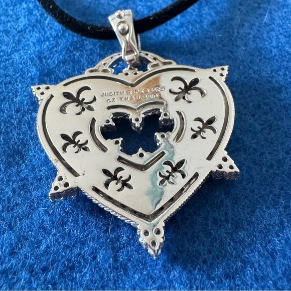 Judith Ripka Pink Diamond 925 Sterling Silver Heart Pendant Necklace NWOT - Picture 5 of 15